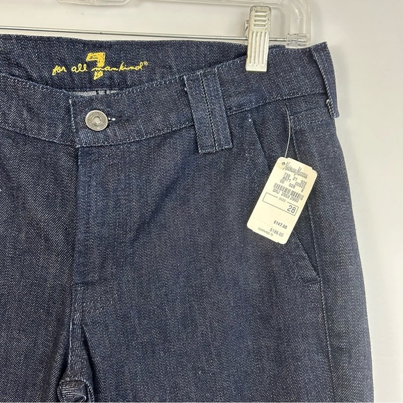 NWT 7 For All Mankind Blue Denim Flare Boot Cut Jeans Size 28 - Picture 4 of 12